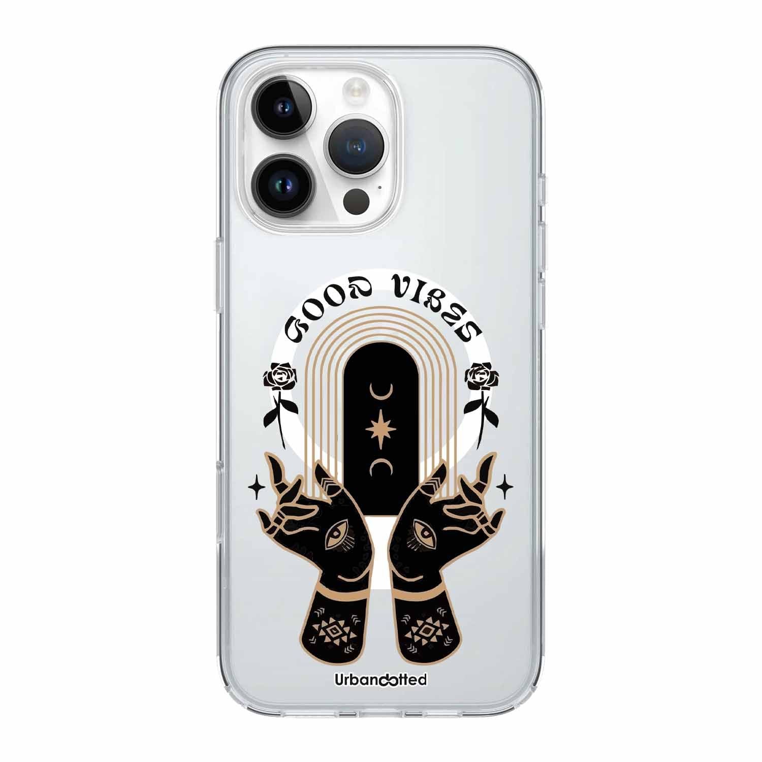 Celestial Hands Aura Crystal Clear Astrology Case