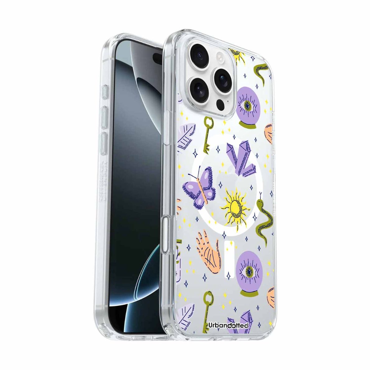 Mystic Symbols Crystal Clear Astrology Case