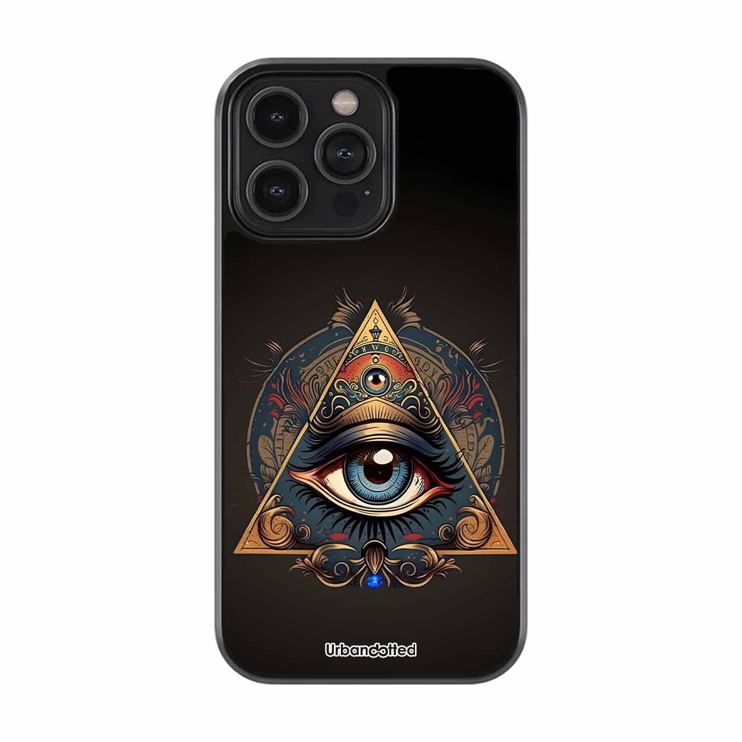 Mystic Pyramid Eye Astrology Glass Case