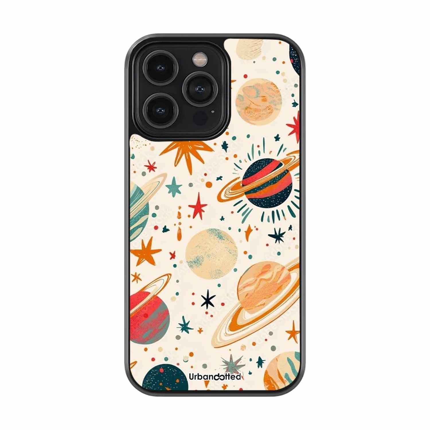 Whimsical Solar System Astrology Glass Case