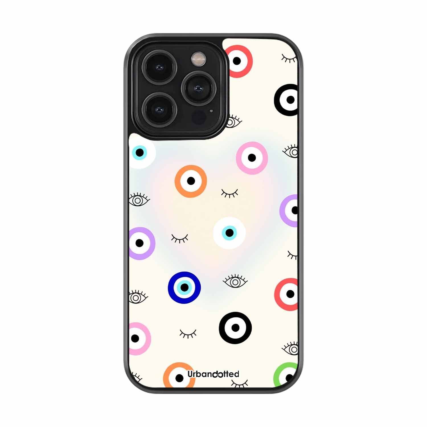 Playful Lucky Eyes Astrology Glass Case