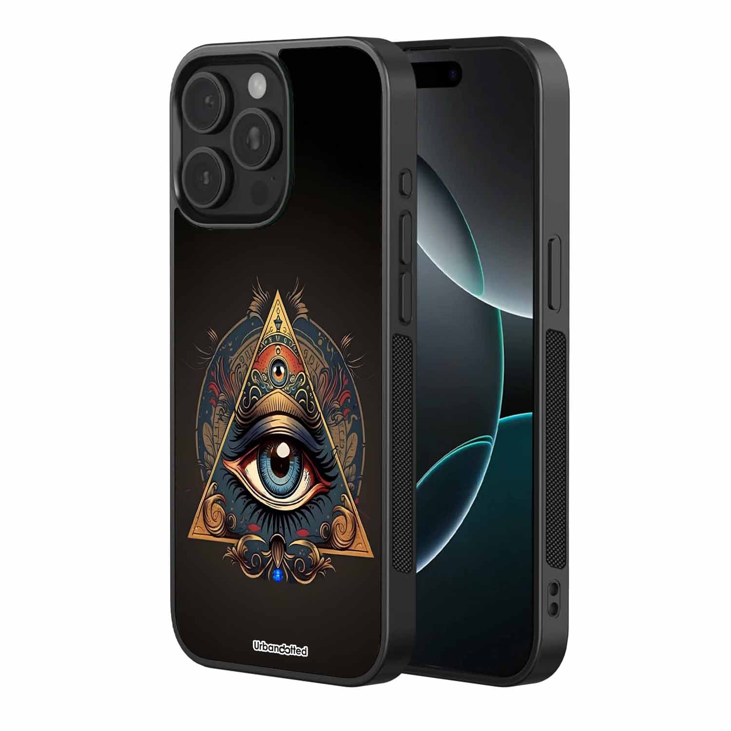 Mystic Pyramid Eye Astrology Glass Case