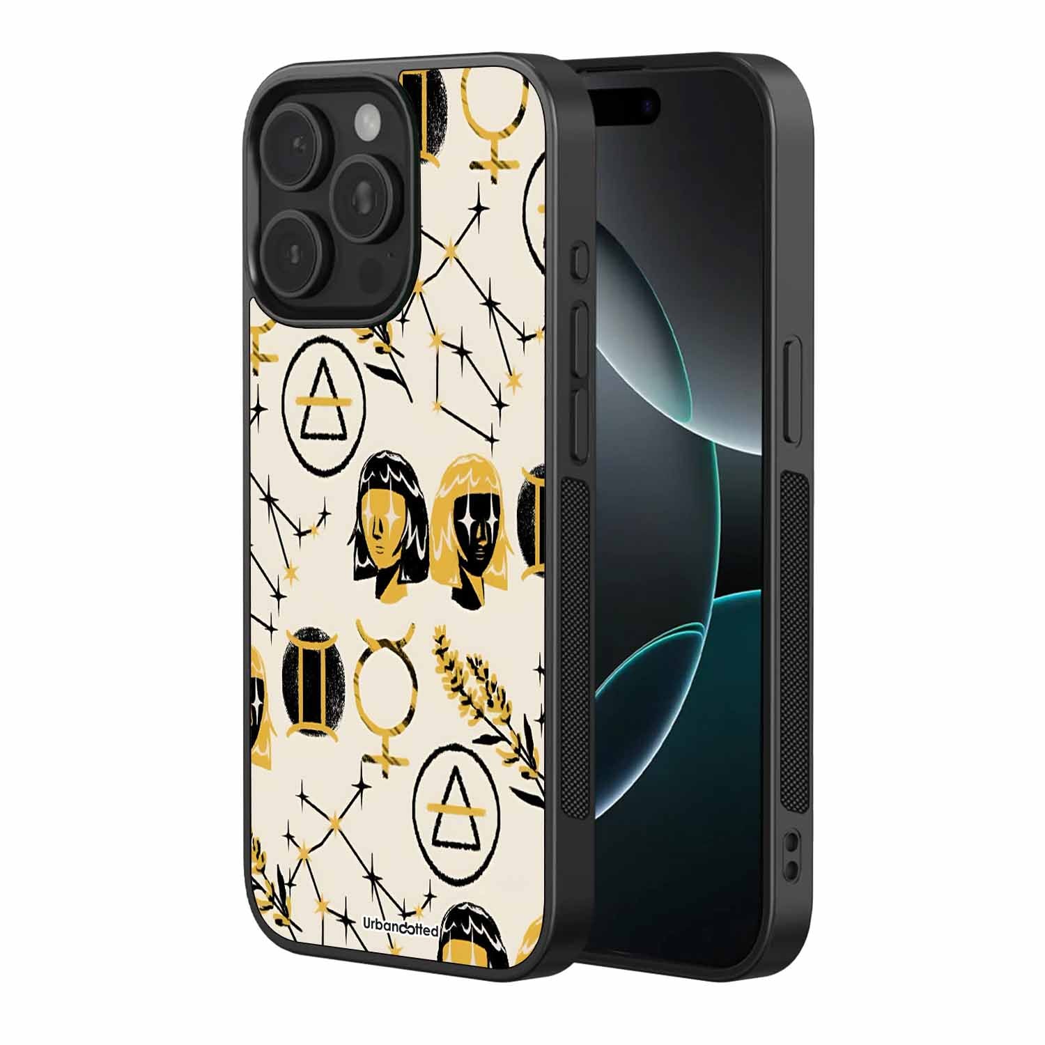 Astrological Symbols Pattern Astrology Glass Case