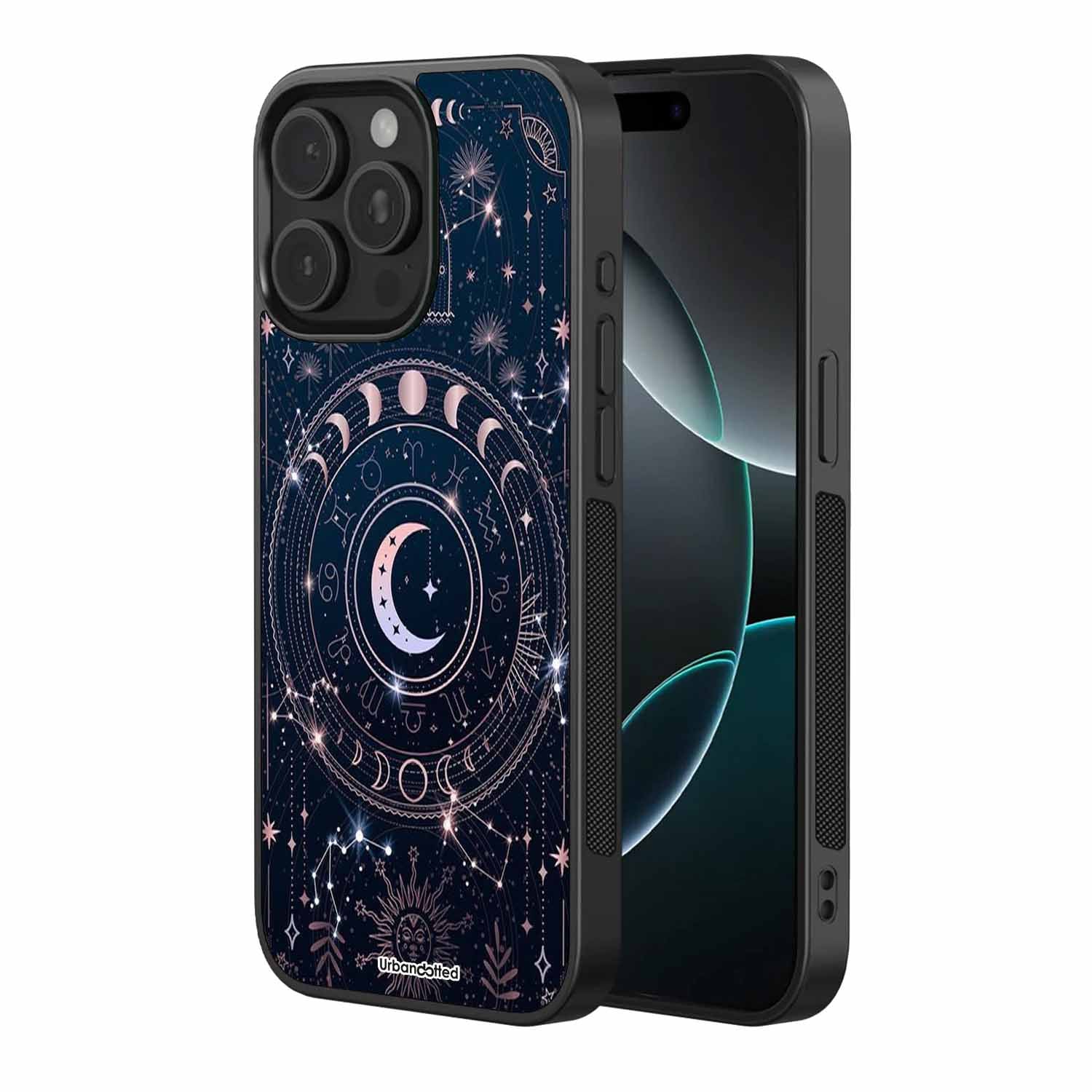 Lunar Phases Zodiac Astrology Glass Case