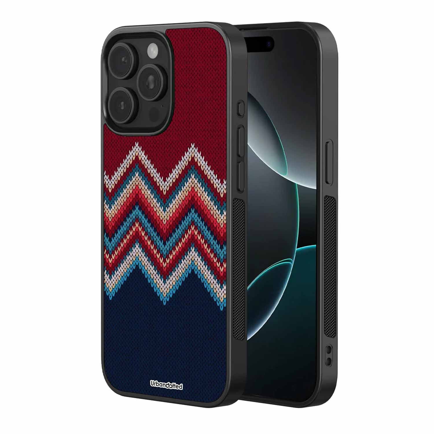 Cozy Knit Zigzag Astrology Glass Case