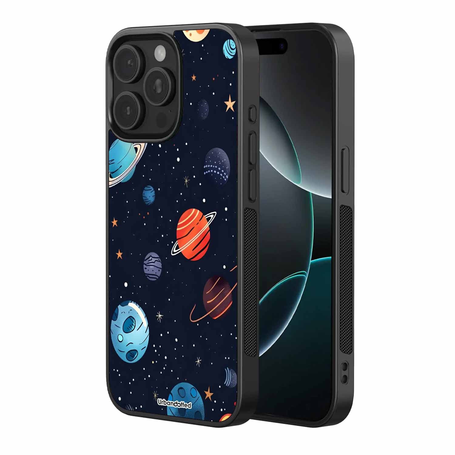 Colorful Solar System Astrology Glass Case