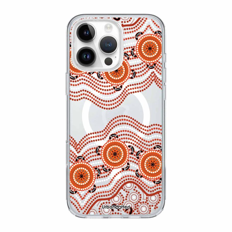 Songline Flow Canvas Crystal Clear Aboriginal Case