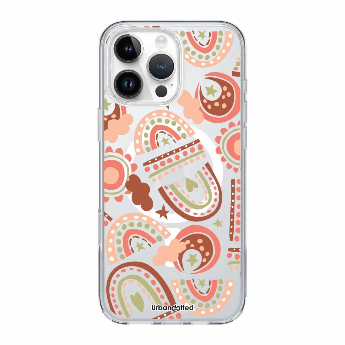 Rainbow Serpent's Arc Crystal Clear Aboriginal Case
