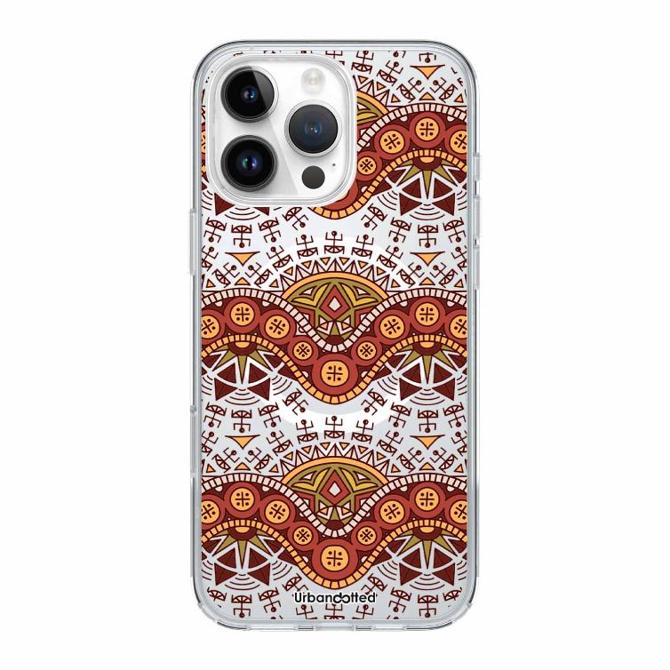 Crimson Ochre Labyrinth Crystal Clear Aboriginal Case