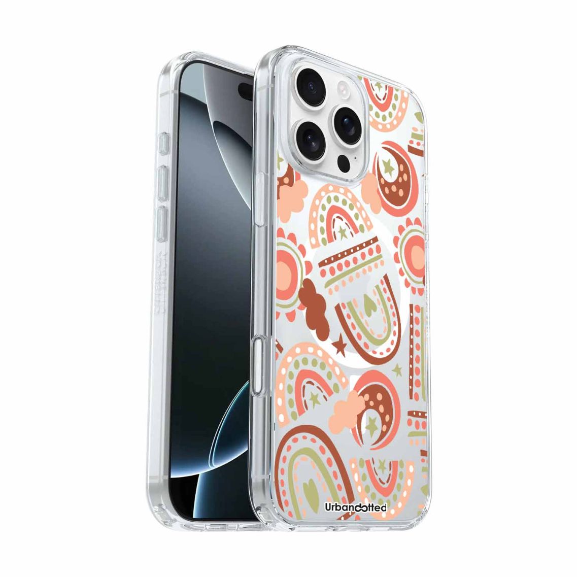 Rainbow Serpent's Arc Crystal Clear Aboriginal Case