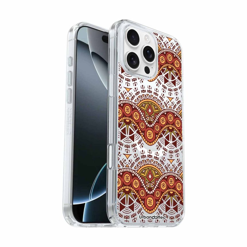 Crimson Ochre Labyrinth Crystal Clear Aboriginal Case