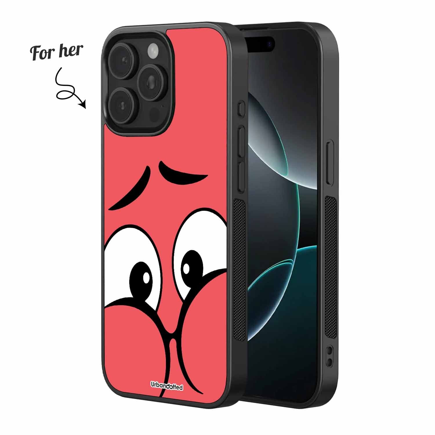 Silly Faces Together Couple Glass Case