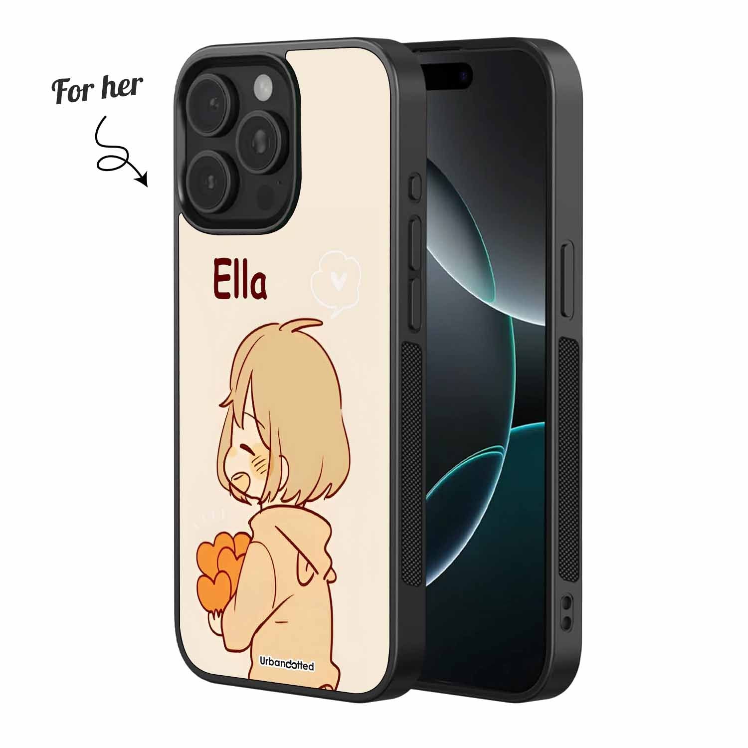 Personalized Heartfelt Couple Glass Case