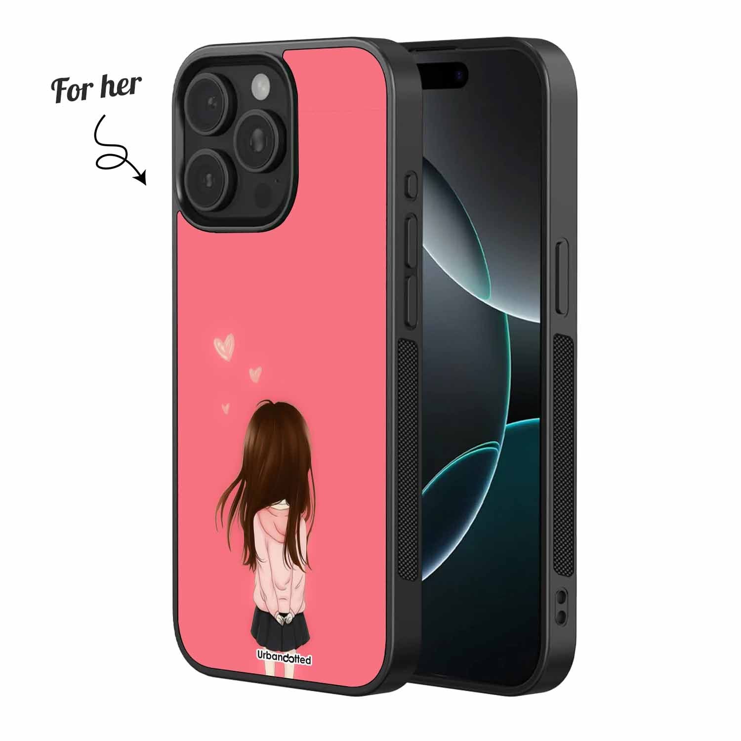Longing Gaze Couple Glass Case
