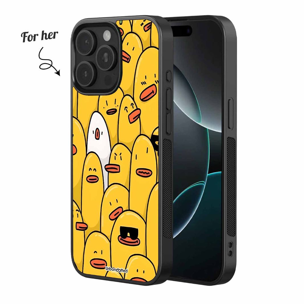 Duckling Delight Couple Glass Case