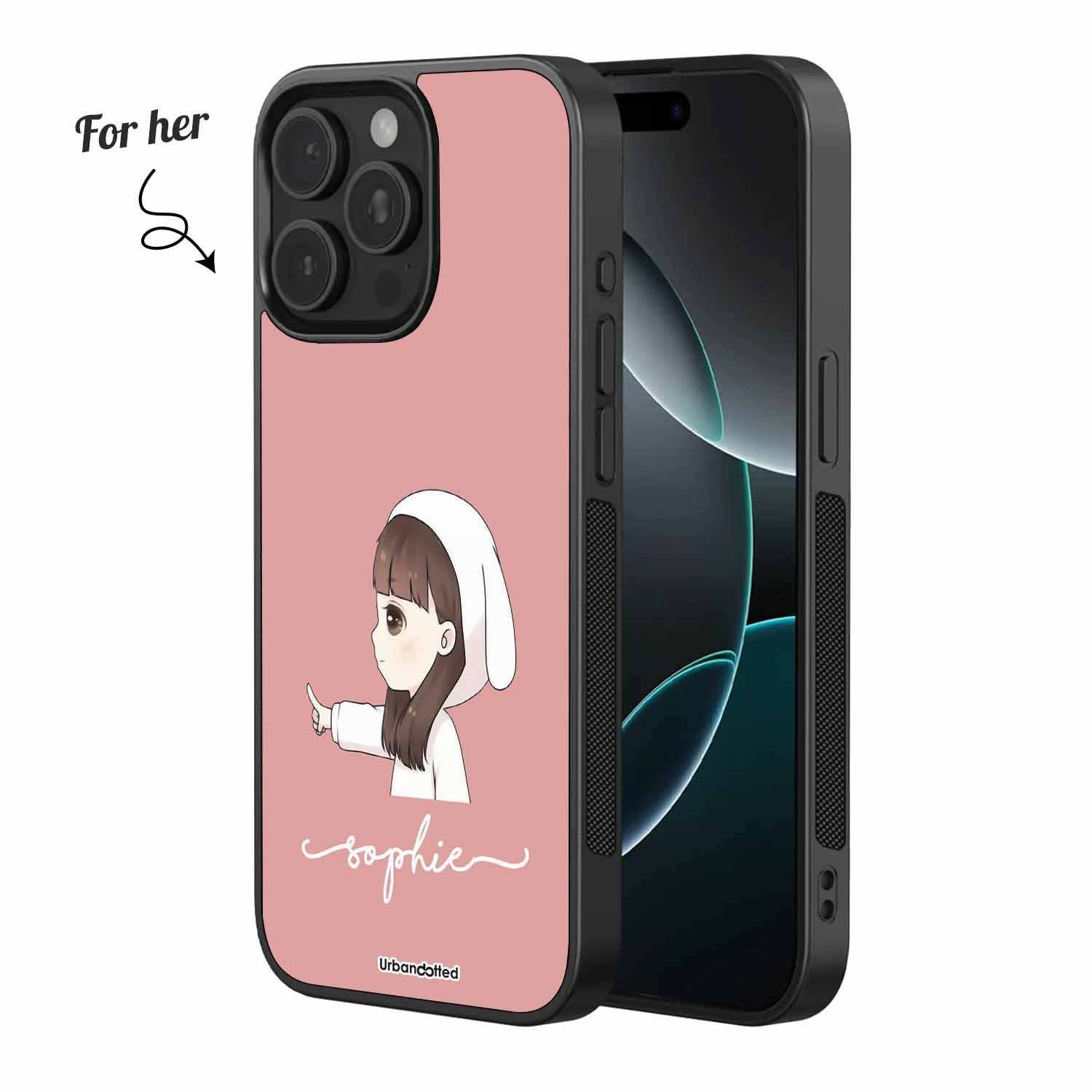 Almost Touching Couple Glass Case
