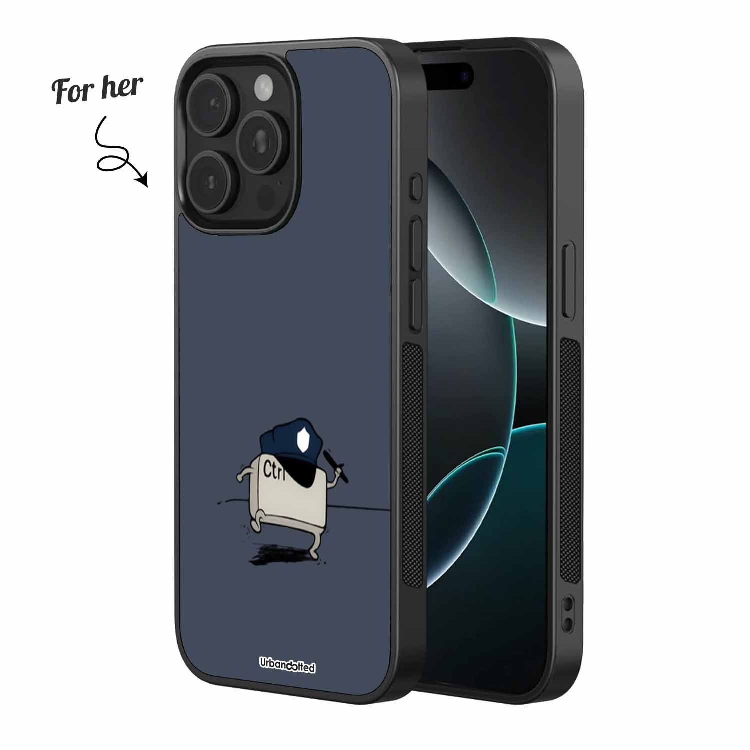Ctrl Esc Escape Couple Glass Case