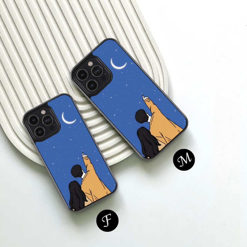 Under the Same Moon Couple Glass Case