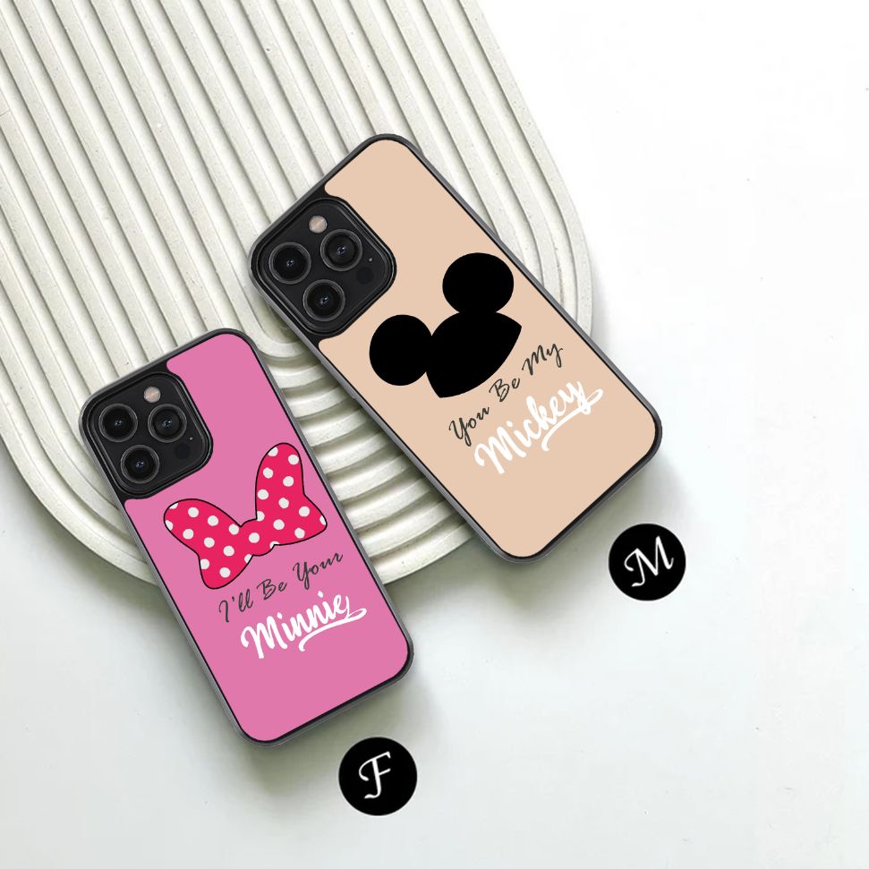 You Be My Mickey Couple Glass Case