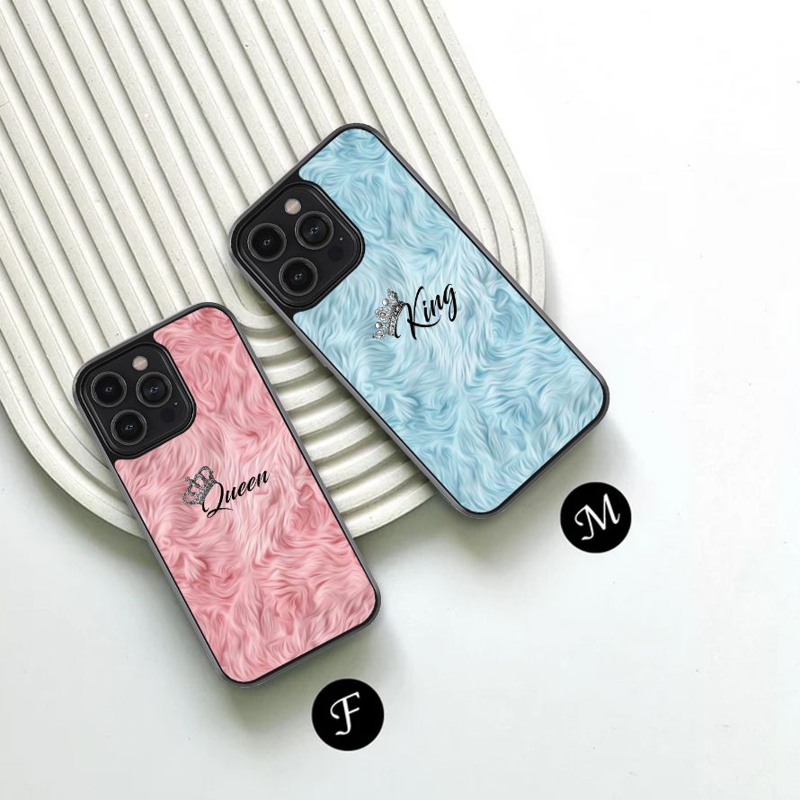 King & Queen Reign Couple Glass Case