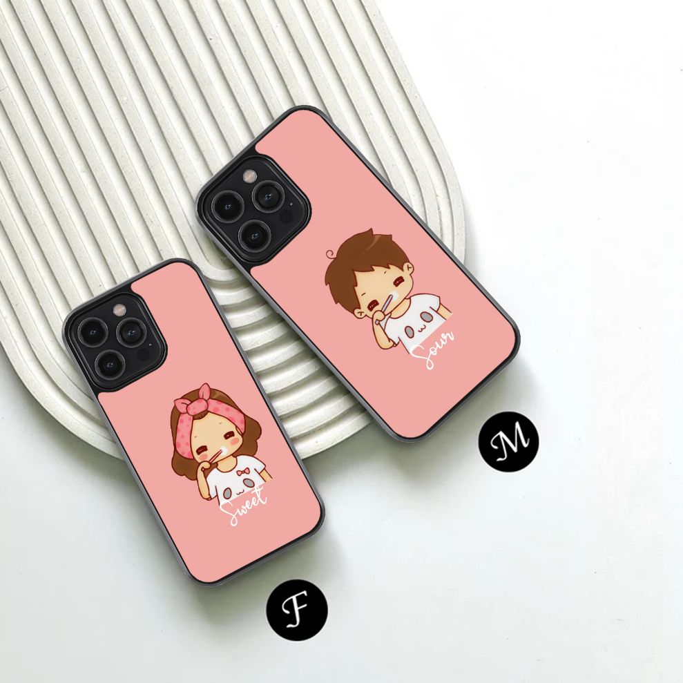 Sweet & Sour Morning Routine Couple Glass Case