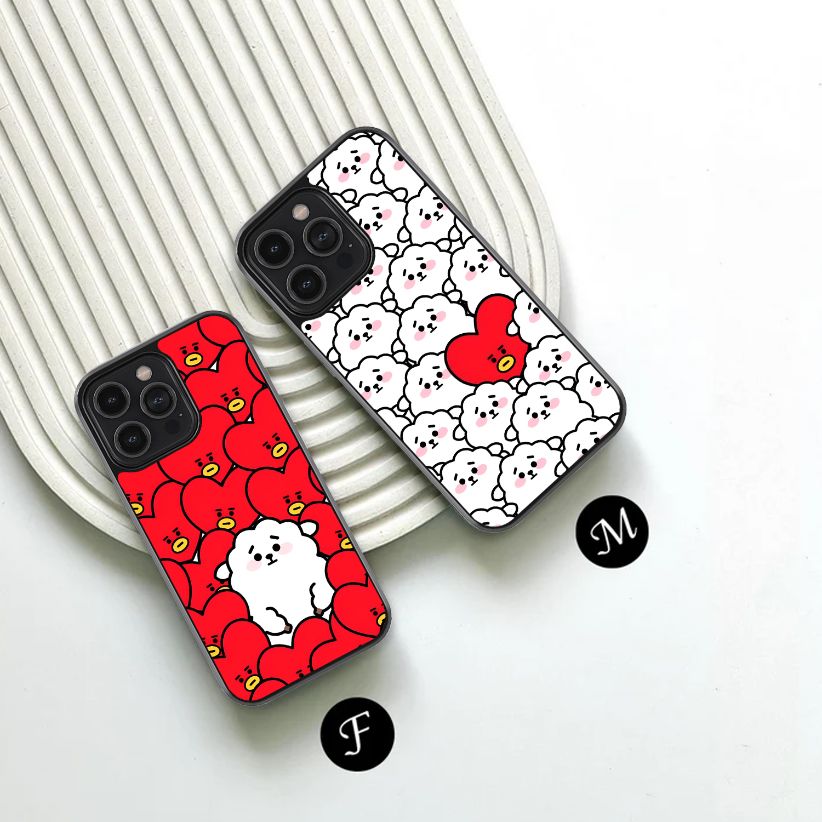 BT21 Together Couple Glass Case