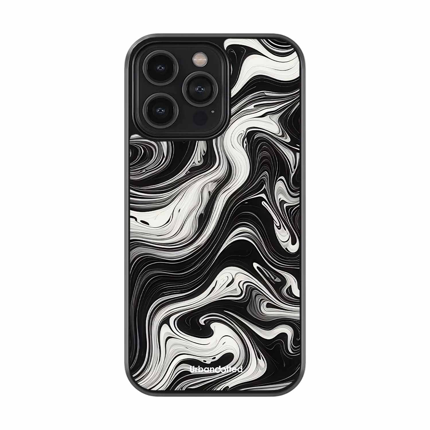 Monochrome Marble Glass Case For iPhone 12 Pro Max