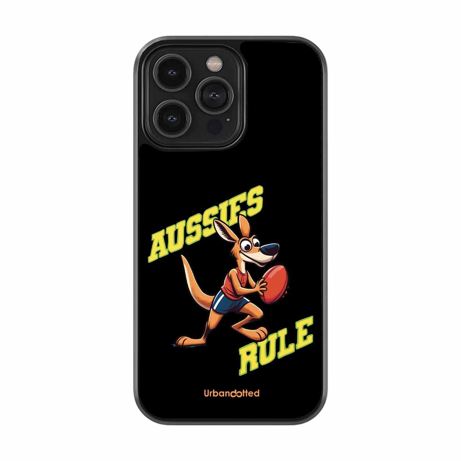 Aussies Rule Football Glass Case For iPhone 16 Pro