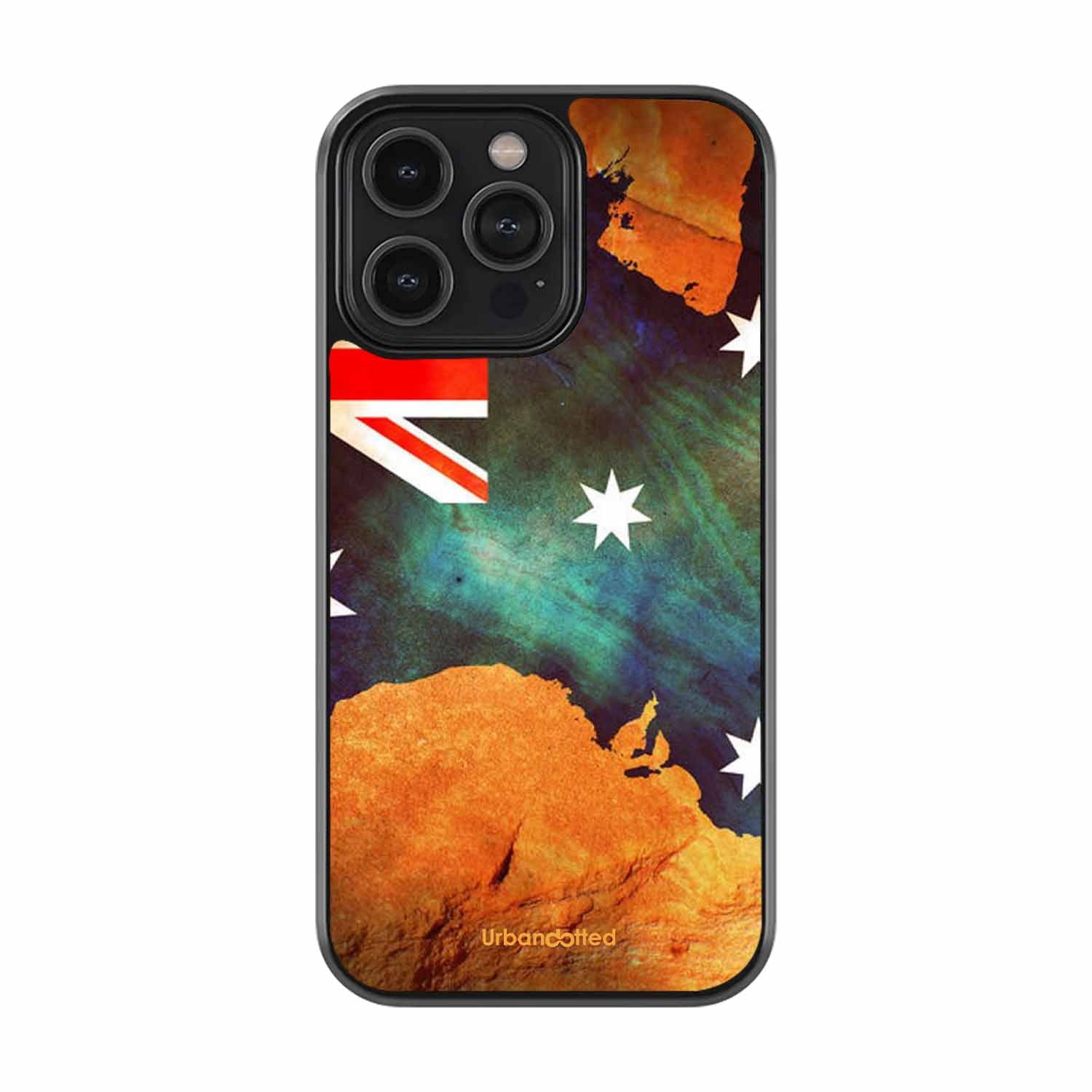 Australian Flag Map Glass Case For iPhone 13 Pro