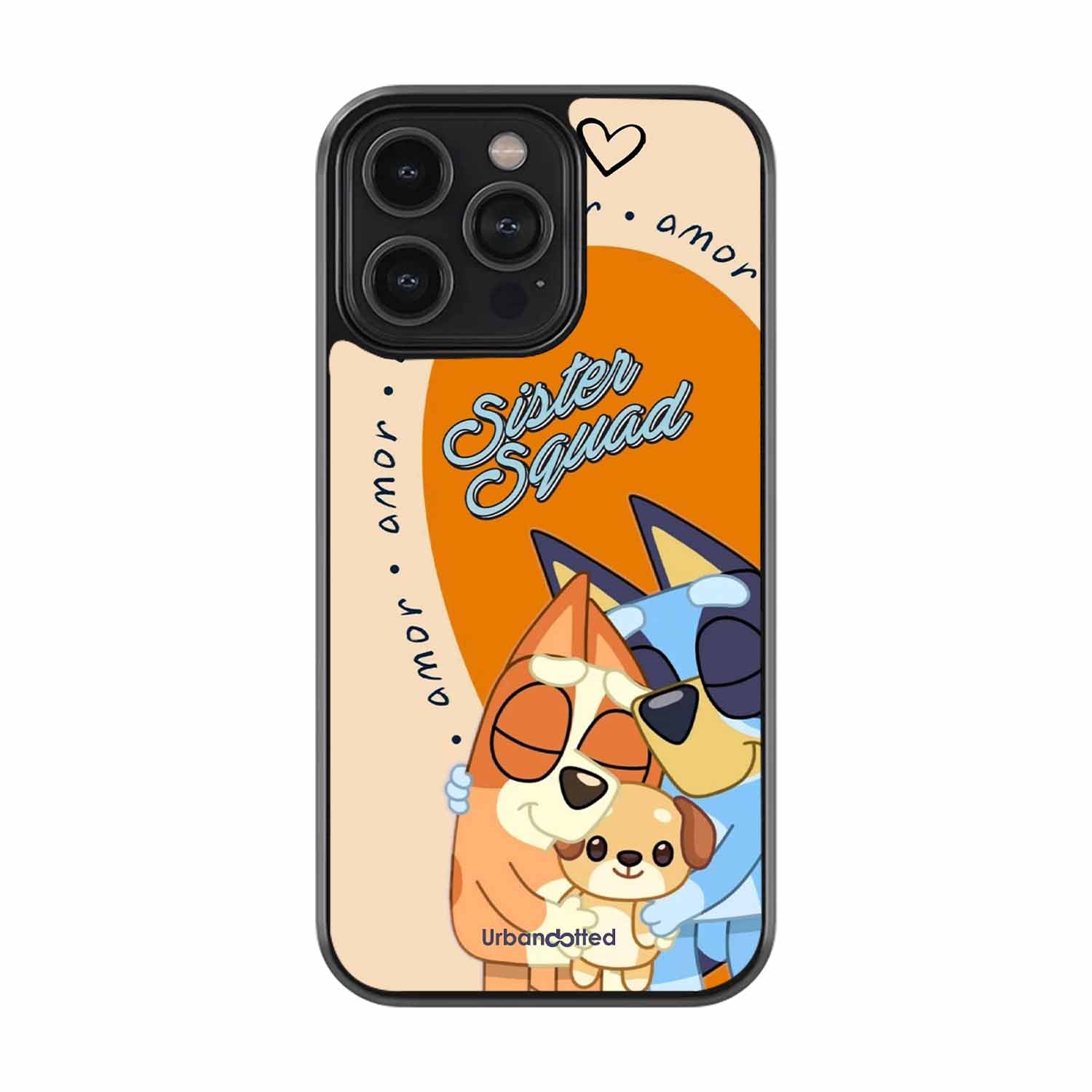 Aussie Cartoon Sisters Glass Case For iPhone 13 Pro