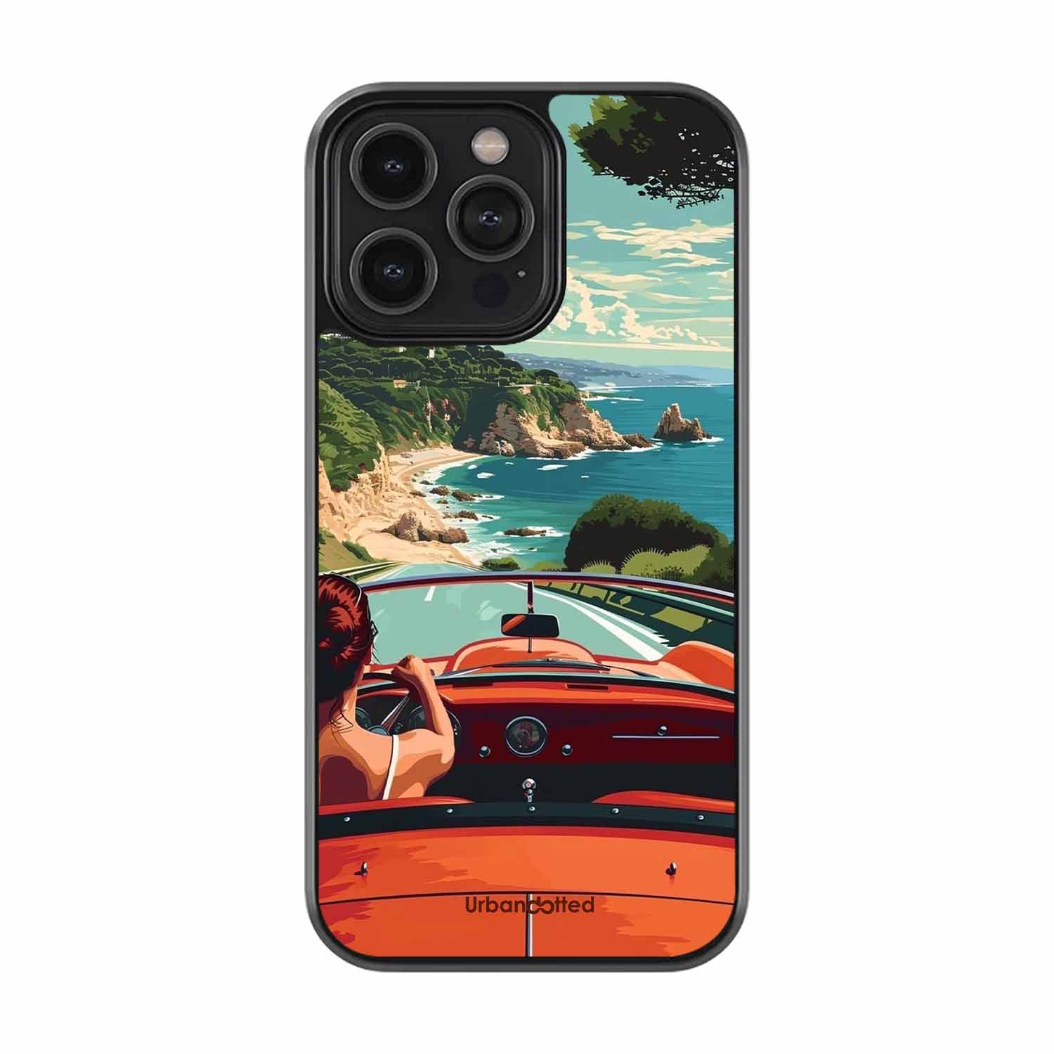 Ocean Breeze Road Trip Glass Case For iPhone 13 Pro