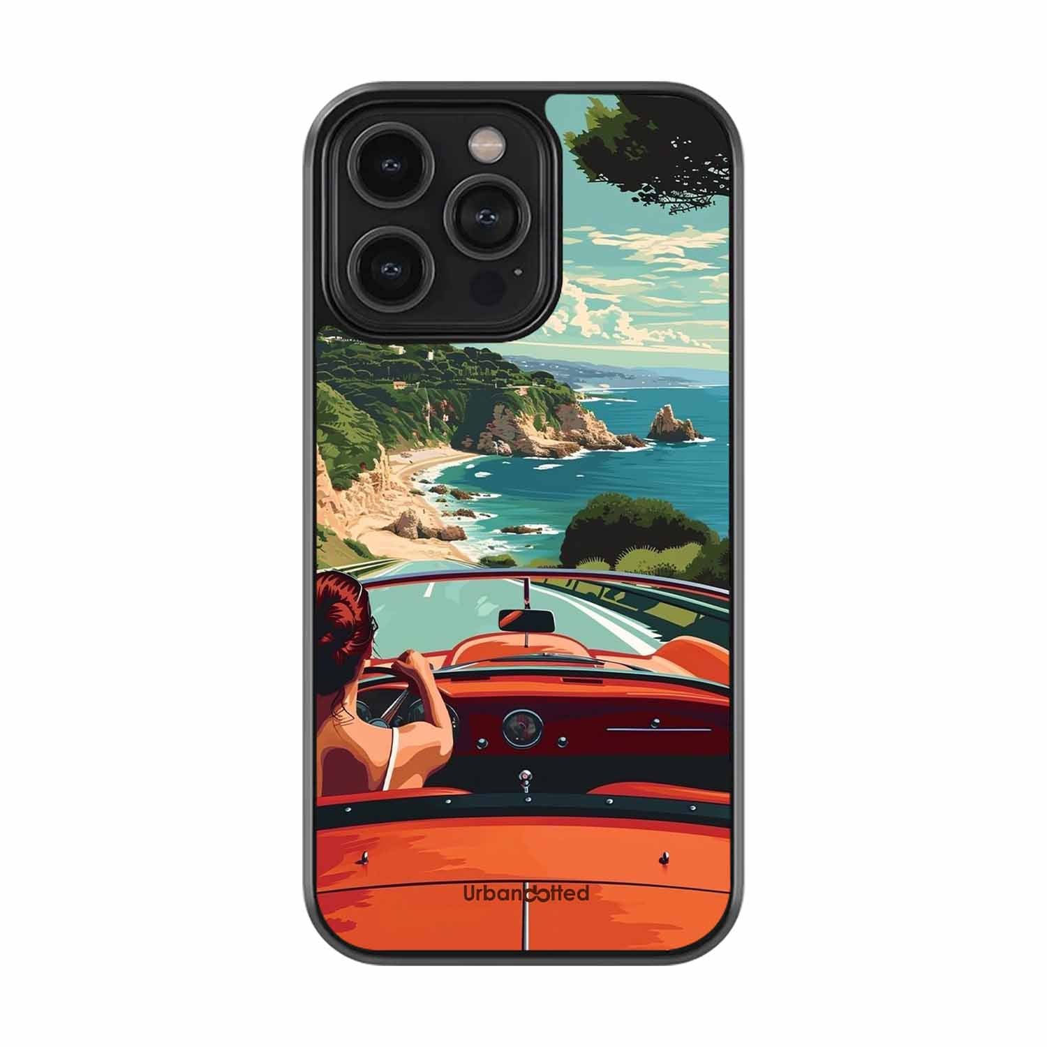 Ocean Breeze Road Trip Glass Case For iPhone 16 Pro
