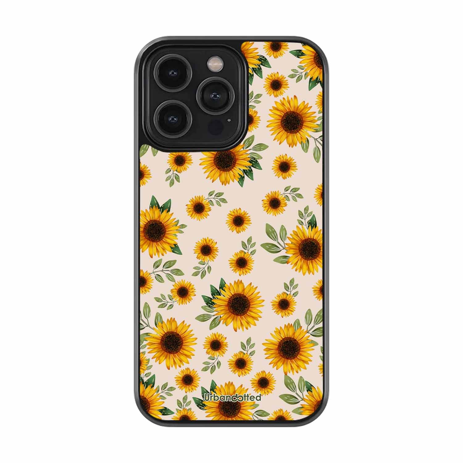 Summer Sunflowers Glass Case For iPhone 13 Pro