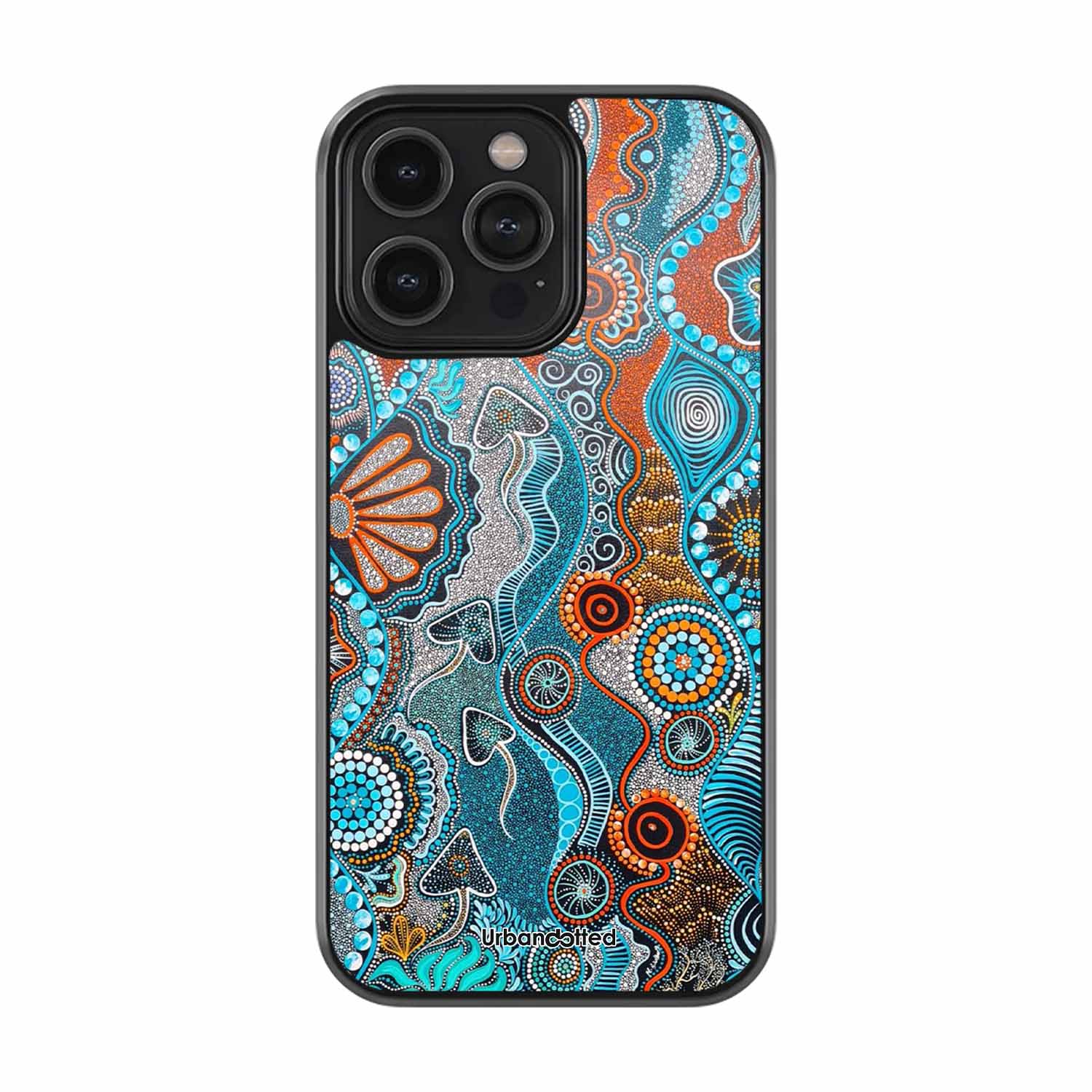 Aboriginal Art Story Glass Case For iPhone 13 Pro Max