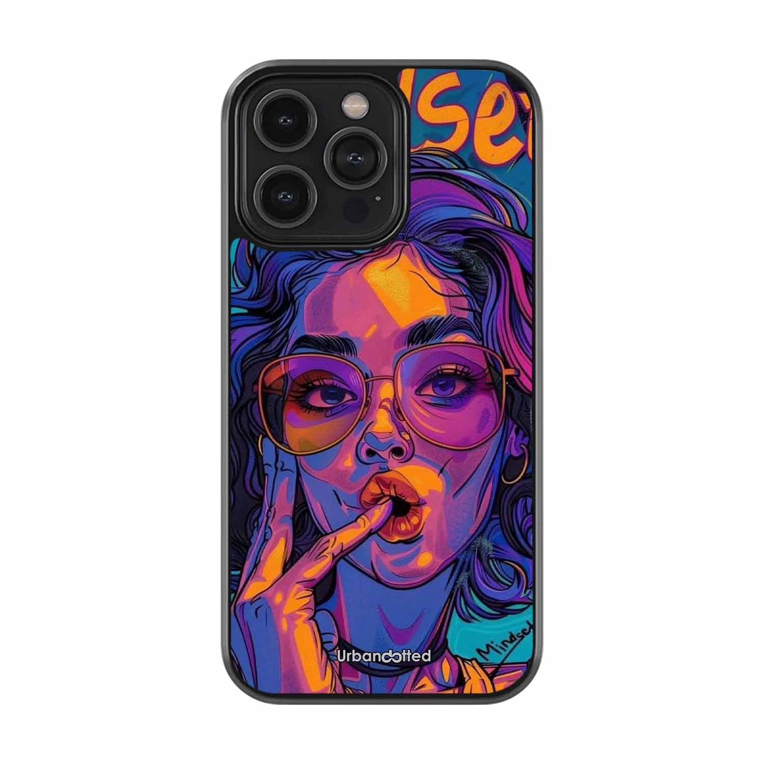 Vibrant Pop Art Girl Glass Case For iPhone 14 Pro Max