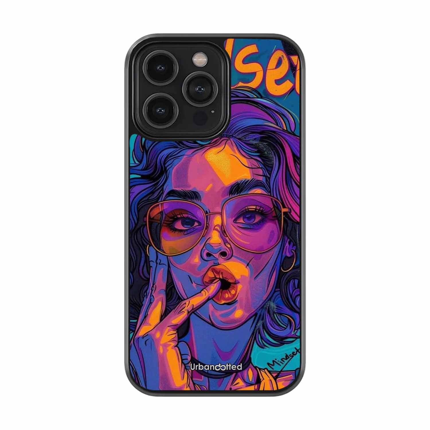 Vibrant Pop Art Girl Glass Case For iPhone 16 Pro