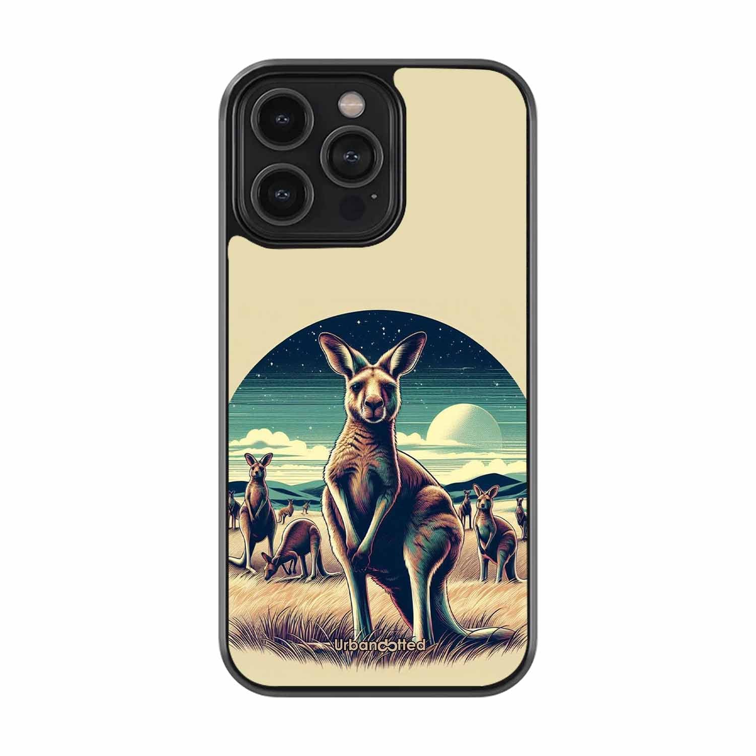 Kangaroo Mob Moonlight Glass Case For iPhone 16 Pro
