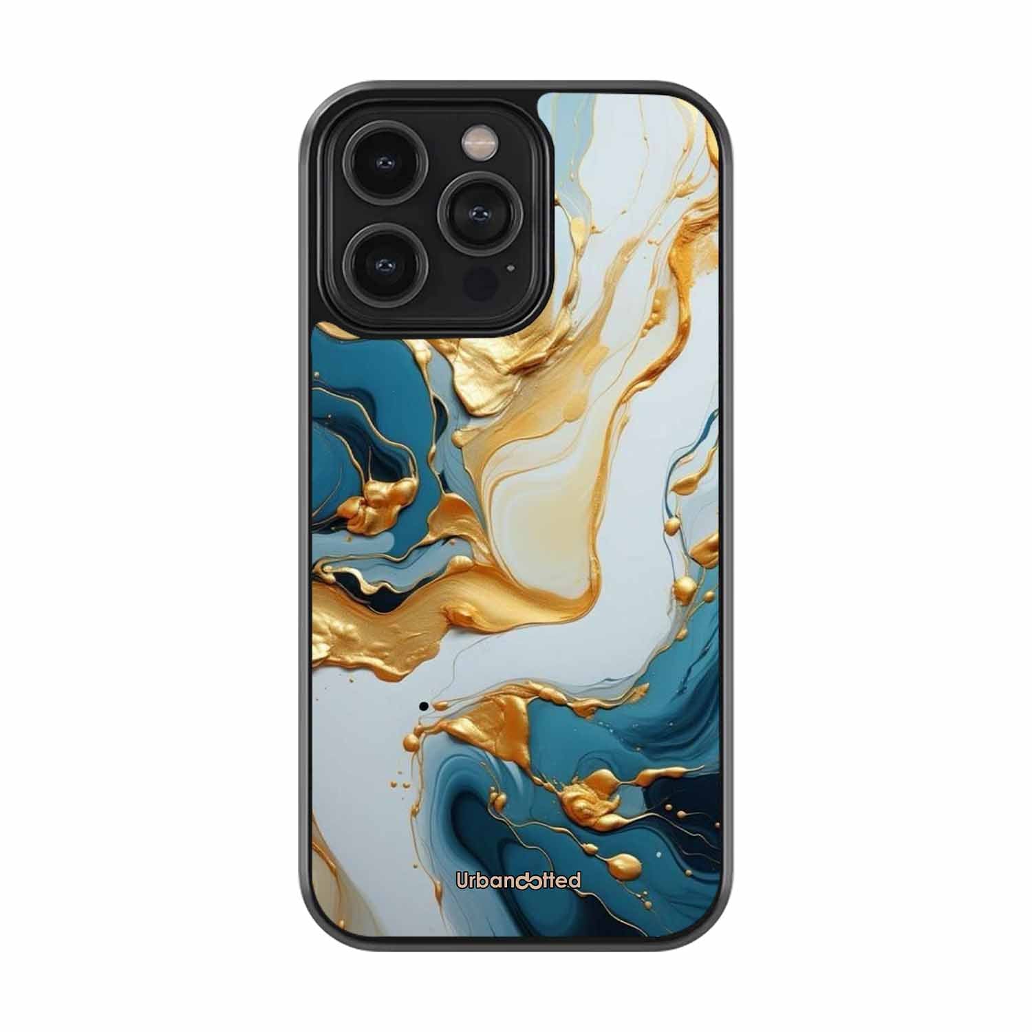 Luxurious Marble Effect Glass Case For iPhone 16 Pro