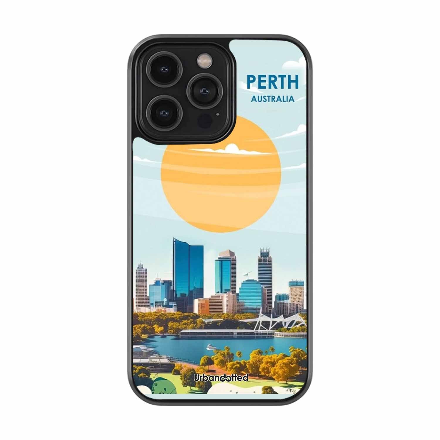 Western Australia Cityscape Glass Case For iPhone 13 Pro