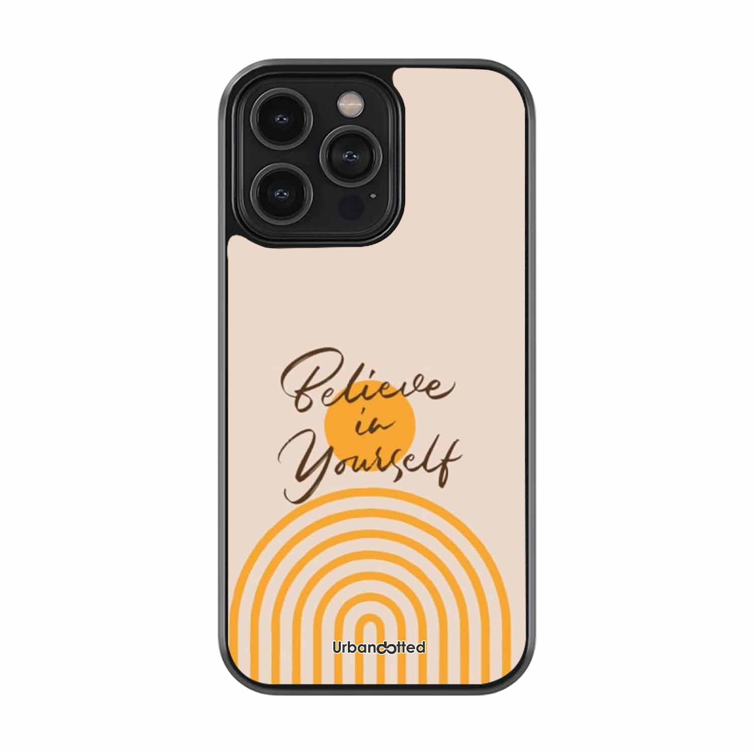 Believe In Yourself Rainbow Glass Case For iPhone 13 Pro