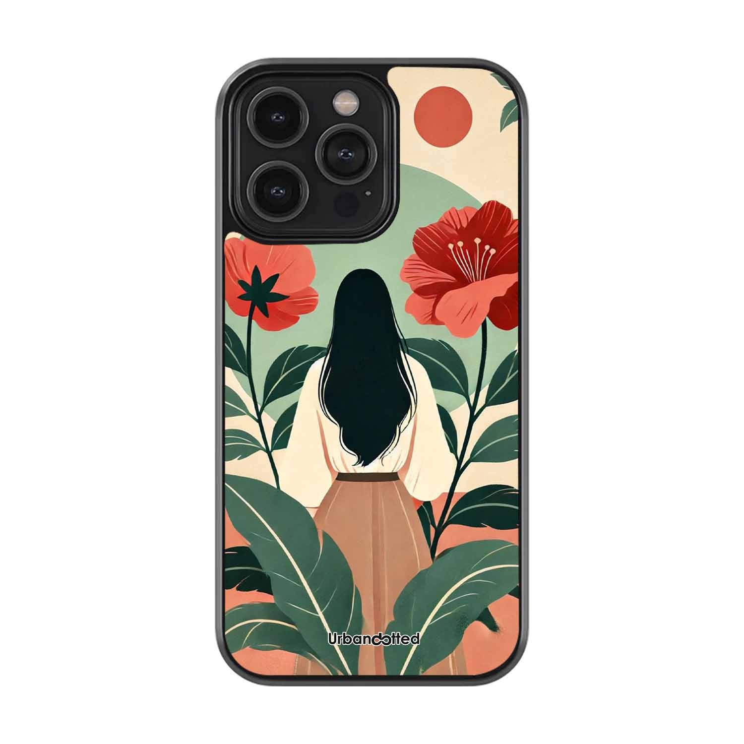 Woman in Floral Garden Glass Case For iPhone 12 Pro