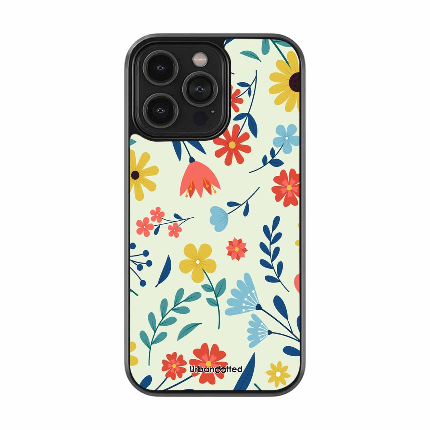 Colorful Wildflower Meadow Glass Case For iPhone 12 Pro