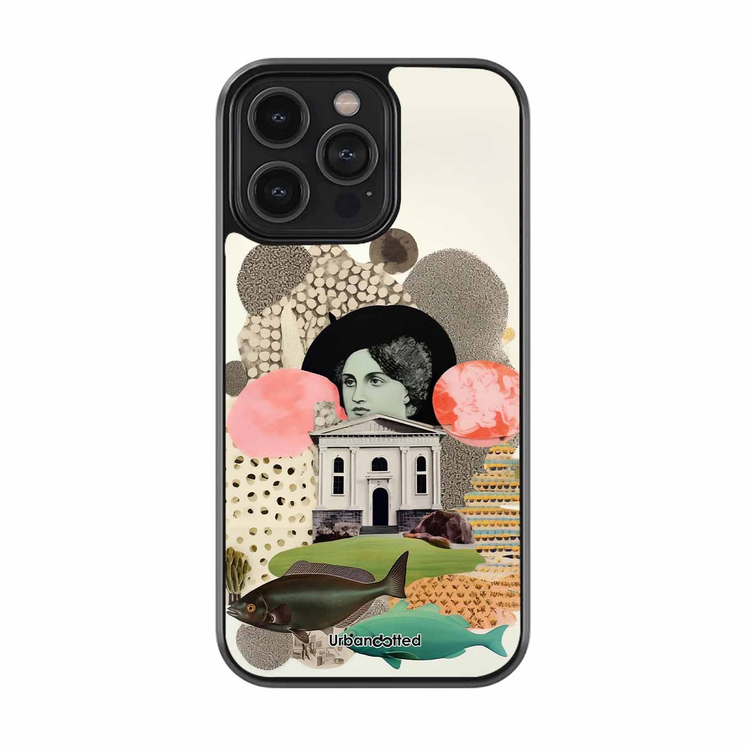Whimsical Mixed Media Art Glass Case For iPhone 12 Pro