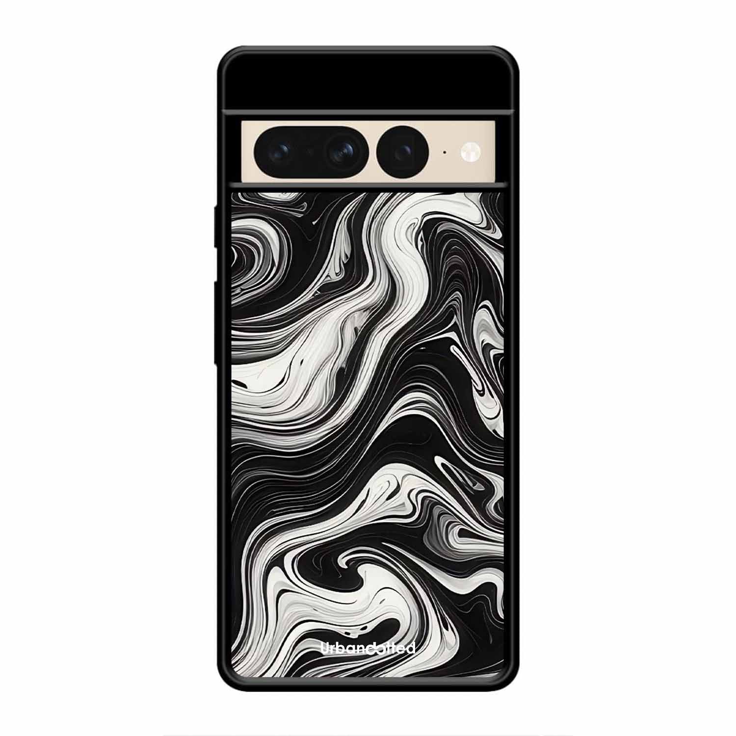 Monochrome Marble Glass Case For Google Pixel 7 Pro