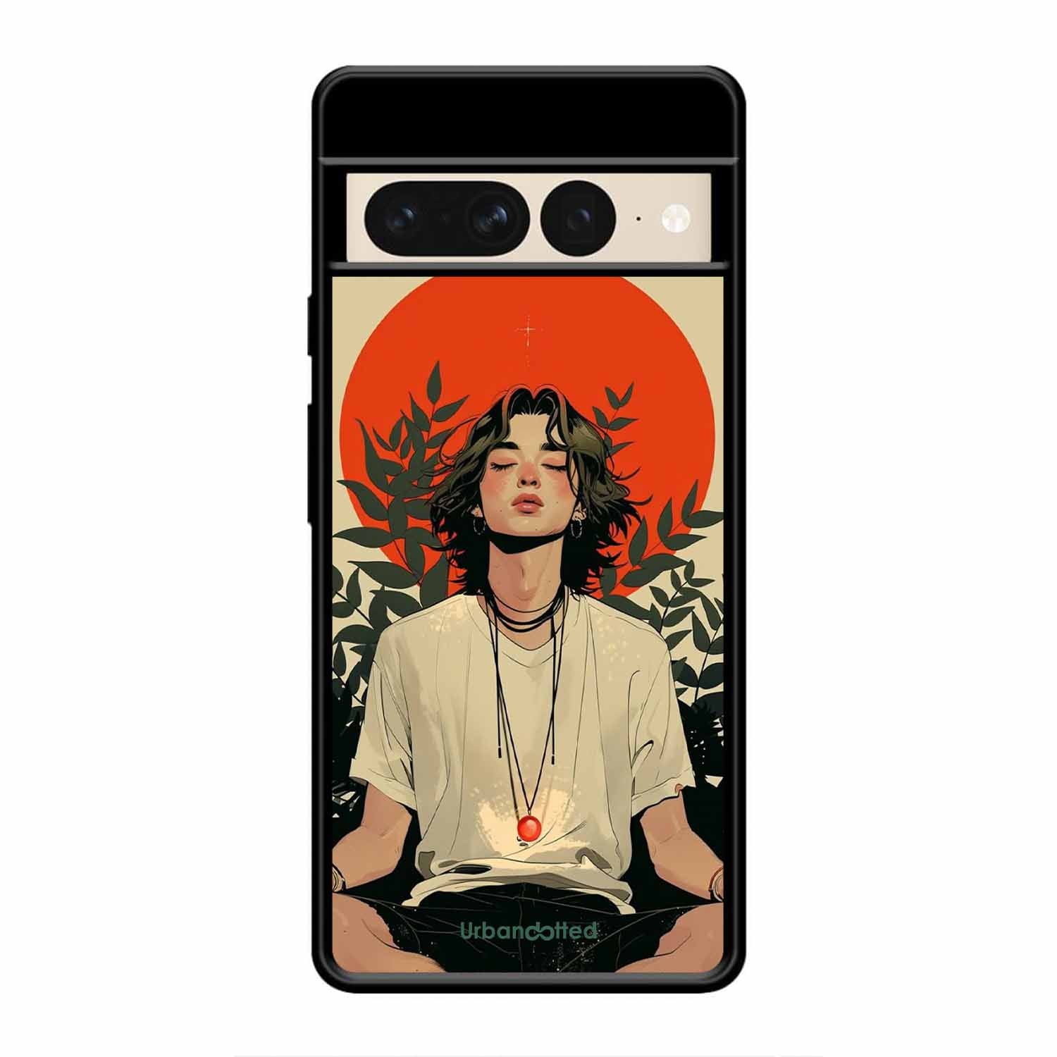 Meditating Figure Glass Case For Google Pixel 7 Pro