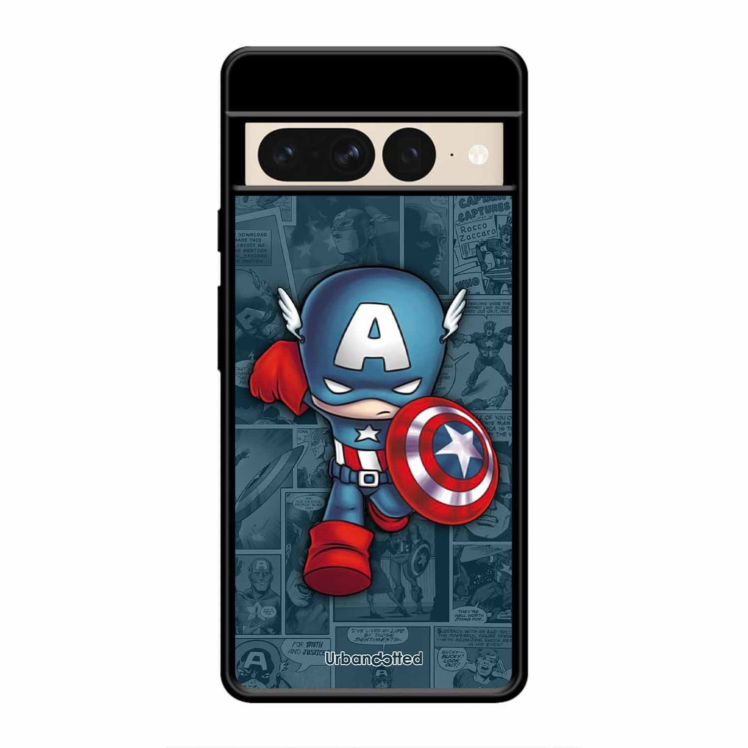 Captain America Glass Case For Google Pixel 7 Pro