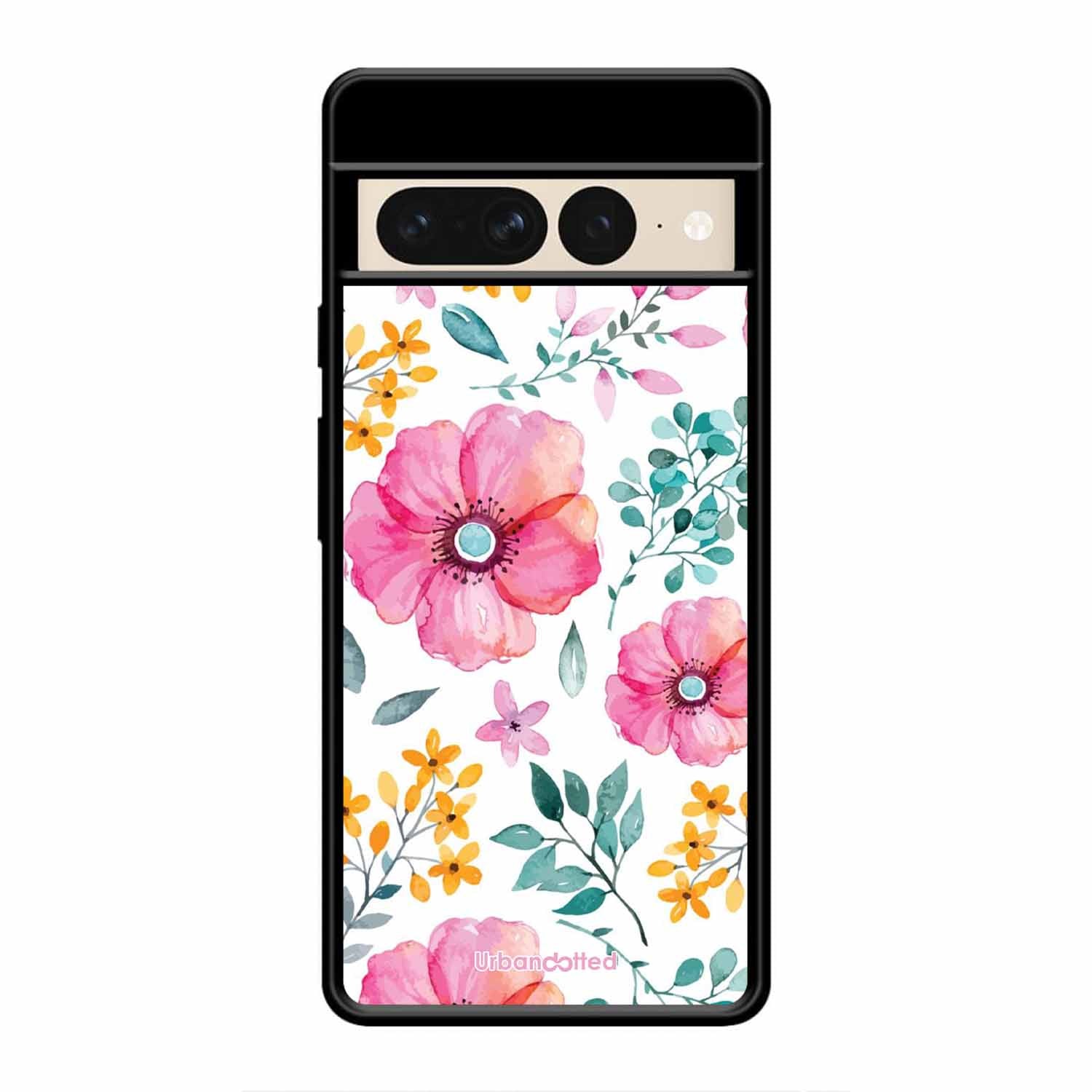 True Blue Wildflower Glass Case For Google Pixel 7 Pro