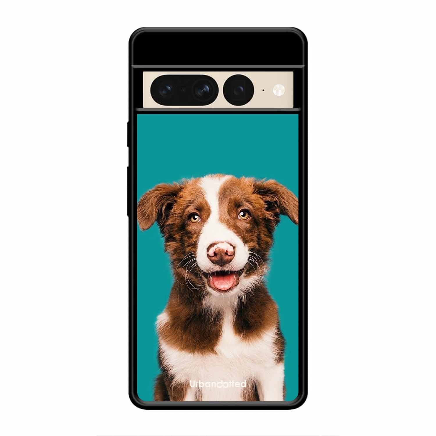 Smiling Dog Portrait Glass Case For Google Pixel 7 Pro