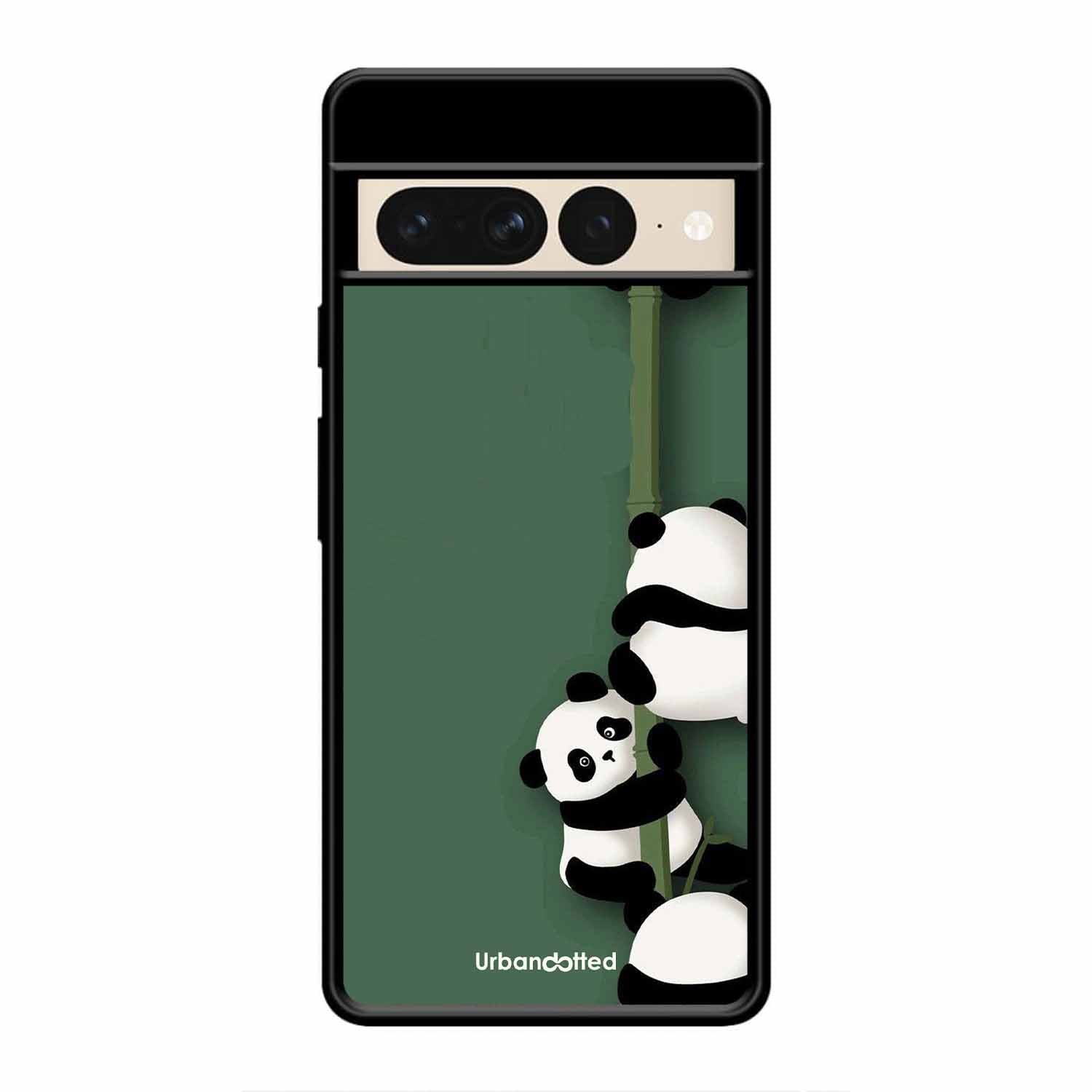 Climbing Pandas Glass Case For Google Pixel 7 Pro