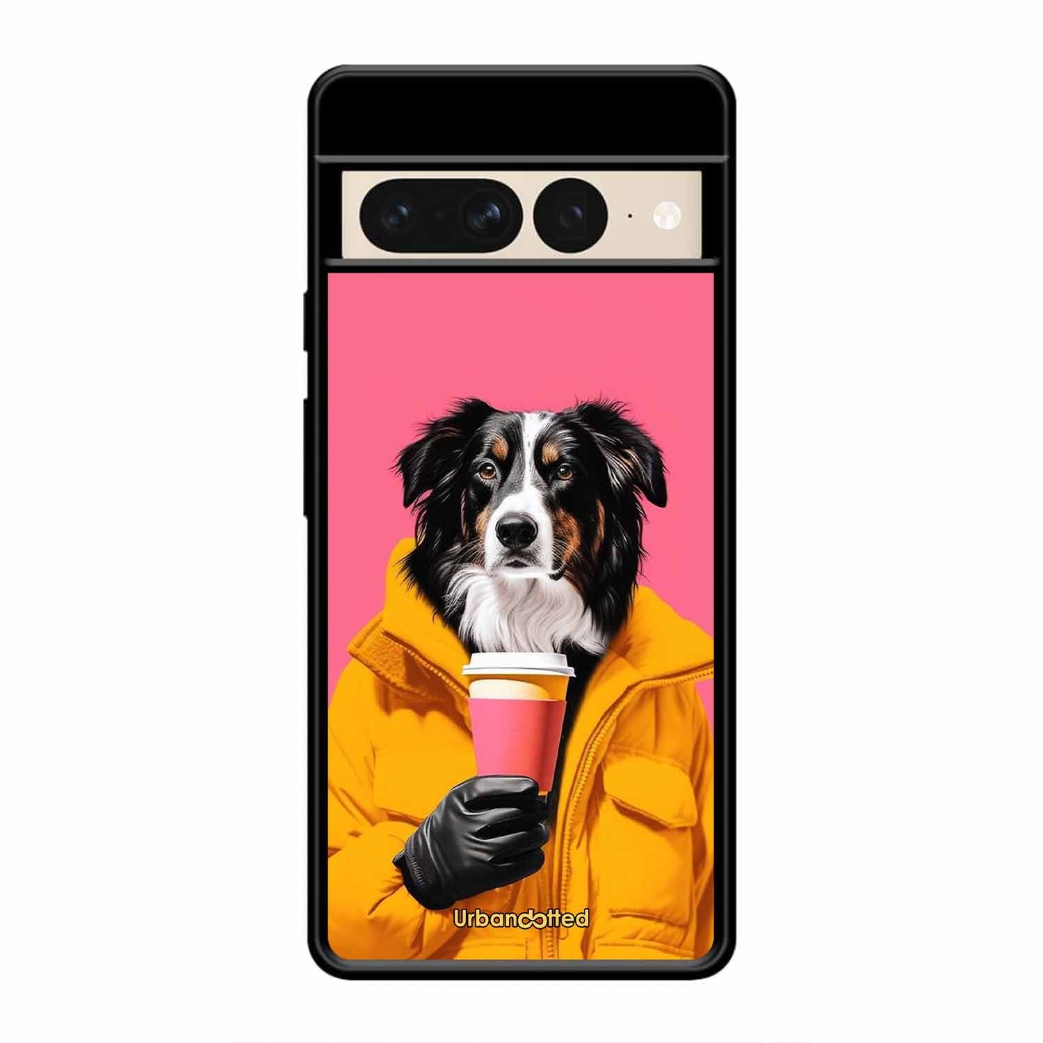 Trendy Dog with Drink Glass Case For Google Pixel 7 Pro